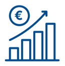 increasing graph; Save costs with used software